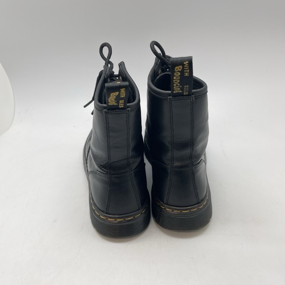 Dr. Martens Zavala Boots Womens 7 Black Lace Up Leather Combat Grunge Shoes - Picture 4 of 9